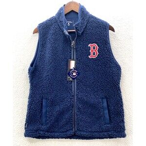 Boston Red Sox Antigua Fleece Vest Women's 2XL Blue Full Zip American Baseball